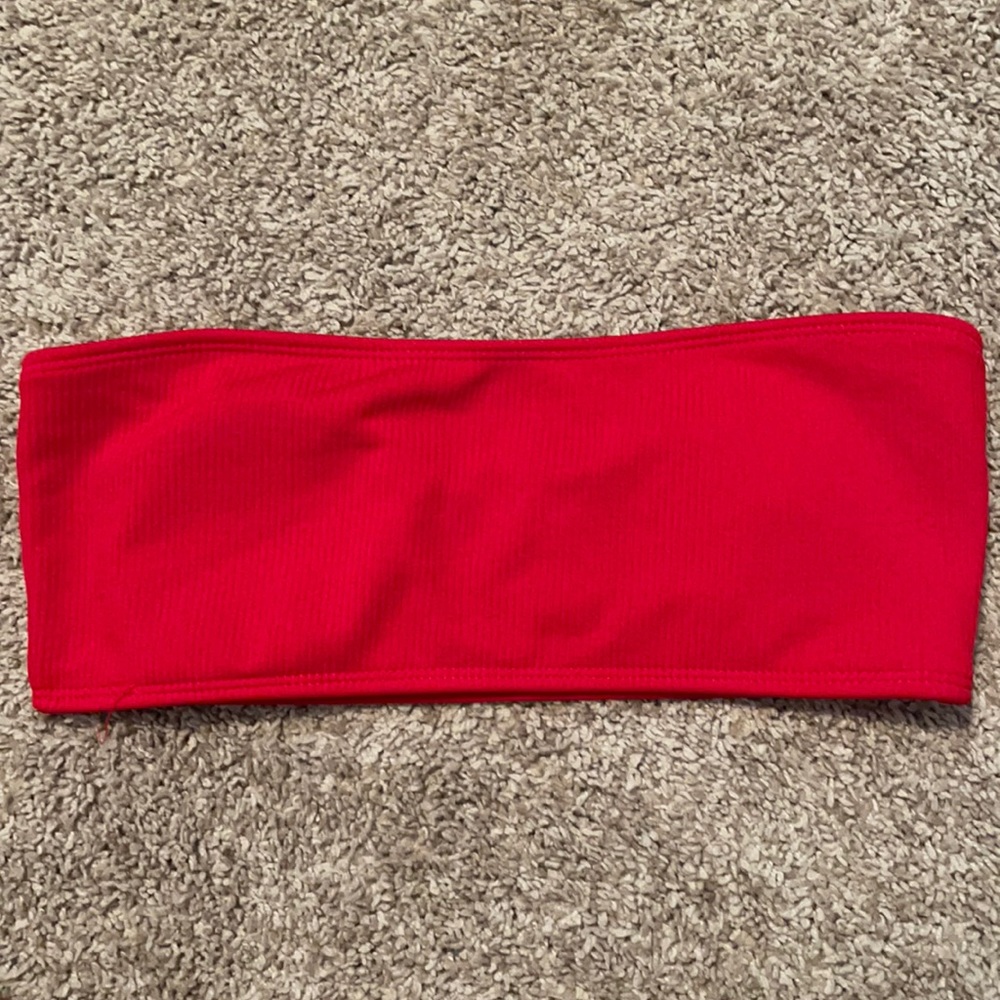Red bathing suit top